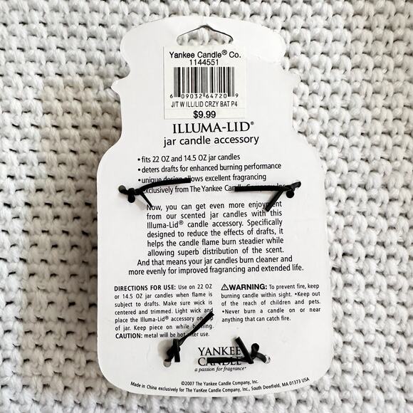 Yankee Candle 2007 Illuma-Lid NWT Crazy Bat Halloween Jar Candle Accessory - Picture 4 of 6